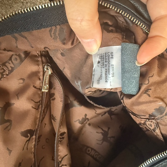 COPY - Longchamp Le Pilage Cuir Black Leather Tote $530 - Picture 9 of 12